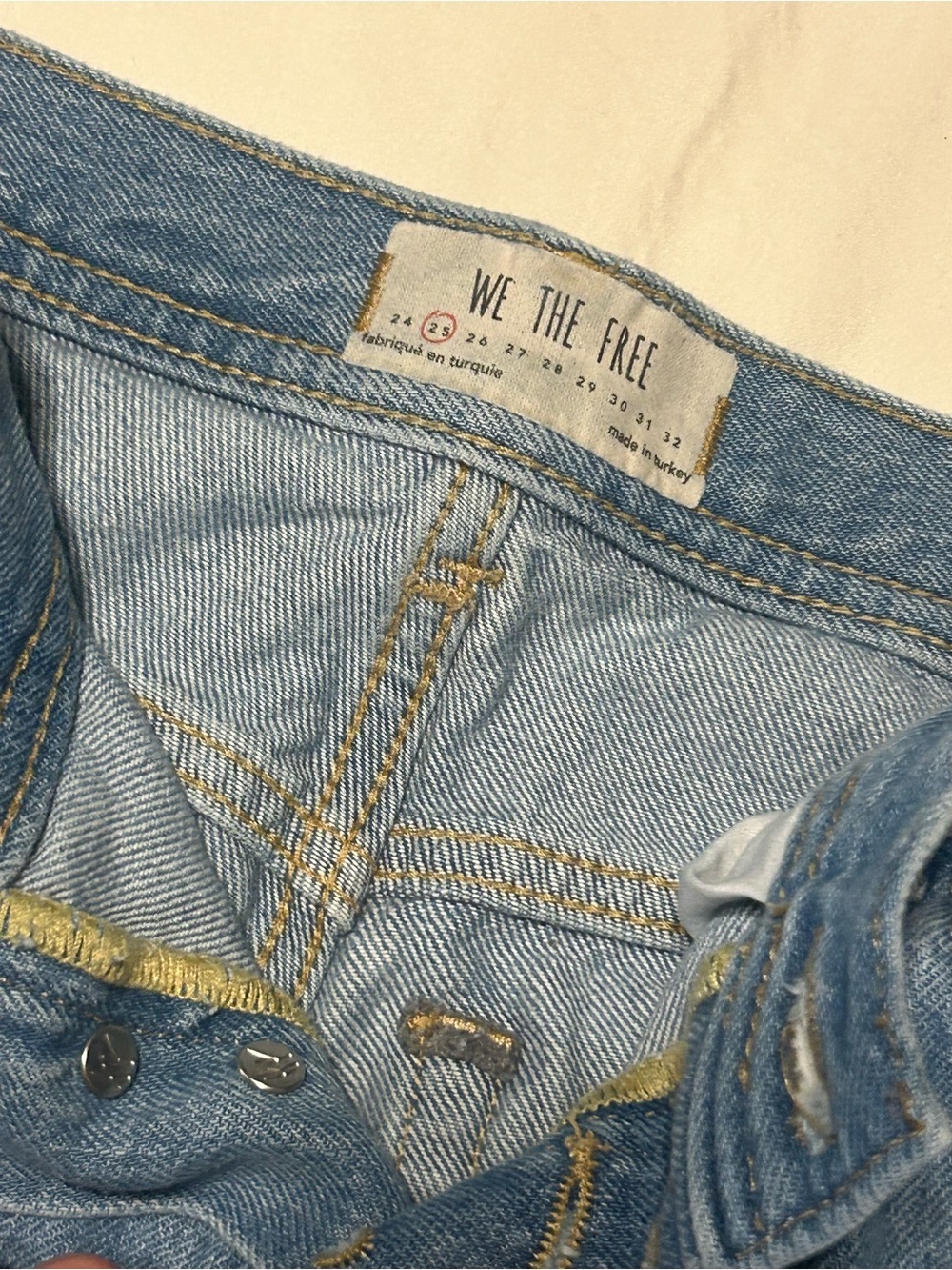 We The Free Light Blue Distressed Wide-Leg Jeans - Picture 2 of 5
